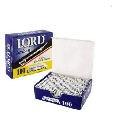 Imagem de Kit 300 Lâminas Para Barbear Lord Saloon Inox Profissional
