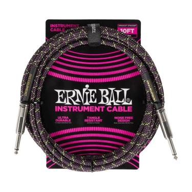 Imagem de Cabo Ernie Ball P10 Reto 10Ft 3,05M Têxtil Purple Python