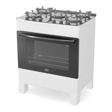 Imagem de Fogão 5 Bocas A Gás Realce Smart Glass CR222 Branco Bivolt