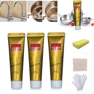 Imagem de 2022 pasta de polimento de metal, creme de polimento de metal Fixini, creme de polimento de metal final, pasta de limpeza de metal Markforlove, limpador de aço inoxidável/alumínio/latão /836