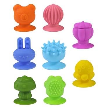 Imagem de TTETTZ 8 Peças de Brinquedos Sensoriais de Silicone para Fidget, Brinquedos de Sucção para Presentes, Meias de Natal