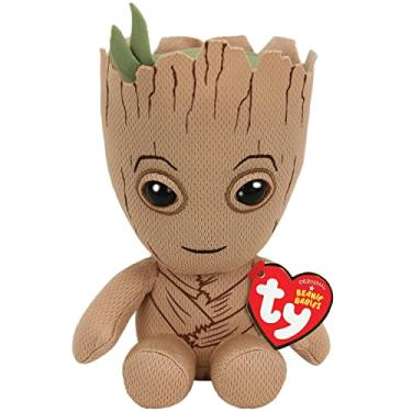 Imagem de TY Marvel Avengers Groot Regular, Licensed Squishy Beanie Baby Soft Plush Toys, Collectible Cuddly Stuffed Teddy