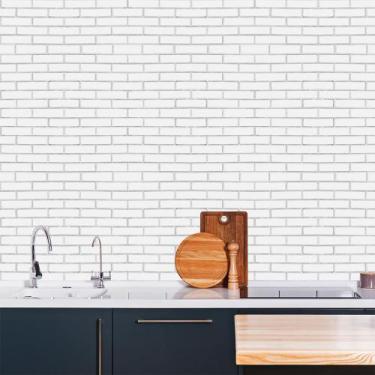 Imagem de Papel de Parede Adesivo - Tijolos Brancos - 905ppp - Allodi