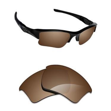 Imagem de Alphax Lentes de reposição polarizadas para óculos de sol Oakley Flak Jacket XLJ OO9009 - Opções, Marrom escuro