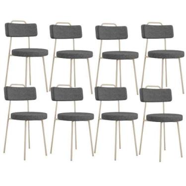 Imagem de Kit 08 Cadeiras Decorativas Estofada Sala Jantar Barcelona Arena L02 L
