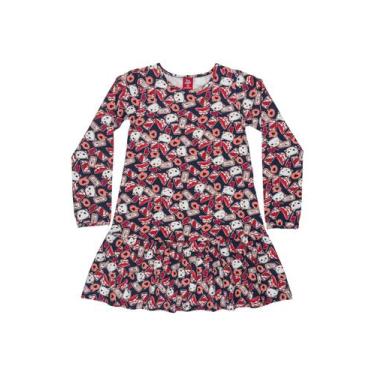 Imagem de Vestido Manga Longa Infantil em Cotton Bee Loop, Preto, 6