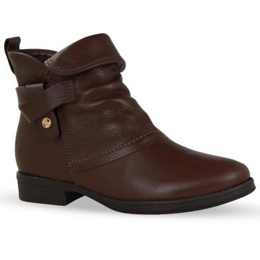 Imagem de Bota Feminino Bottero Cano Baixo Couro Marrom 361705-8