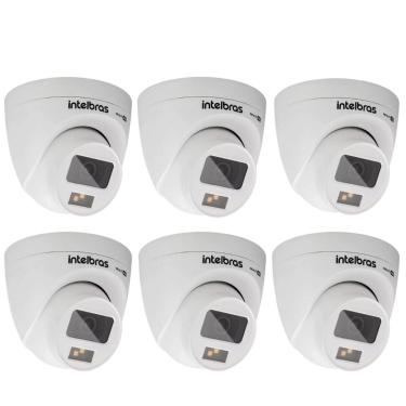 Imagem de Kit 6 Câmeras de Segurança Intelbras Multi Hd 20m Vhd 1120 D Full Color Imagem Colorida Noite e Dia