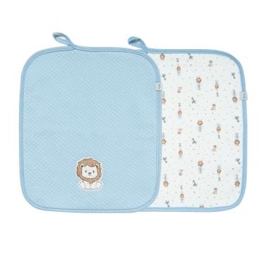 Imagem de Kit 2 Babinhas Paninho Boca Matelasse Amigos no Safari-Hug