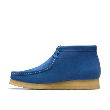 Imagem de Clarks Bota masculina Wallabee Chukka, Camurça azul, 43