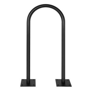 Imagem de Zwinz Rack de estacionamento de bicicleta em U de aço galvanizado, suporte de bicicleta comercial ao ar livre com base espessa, suporte de bicicleta de chão para 1-3 bicicletas