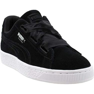 Imagem de PUMA Unissex infantil camurça coração SNK Jr-K, Preto/branco, 6.5 Big Kid