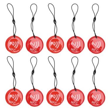 Imagem de Asixxsix Chaveiro NFC 10PCS, Etiqueta NFC Programável Com Chips NTAG213, Chaveiro de Cartão de Visita NFC Regravável Compatível Com Todos Os Telefones Celulares e Dispositivos