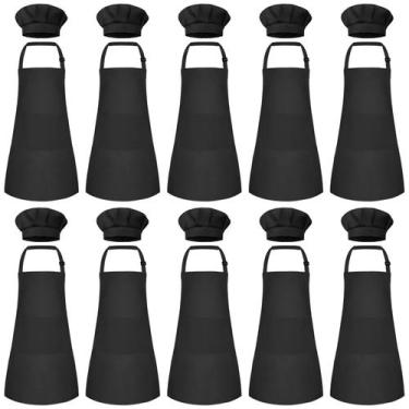 Imagem de Conjunto de avental e chapéu de chef para crianças Bouiexye 10 conjunt