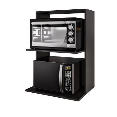 Imagem de Suporte para Microondas e Forno Nicho Suspenso Thai 60cm Preto - D'Rossi