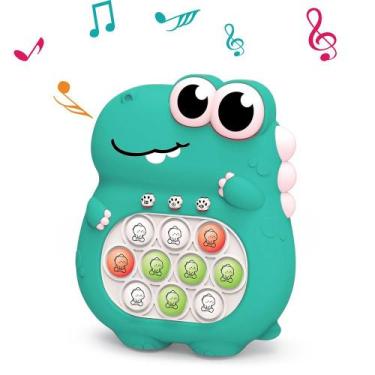 Imagem de Consola de jogos EVEADEN Fast Push Bubble Pop Dinosaur Green