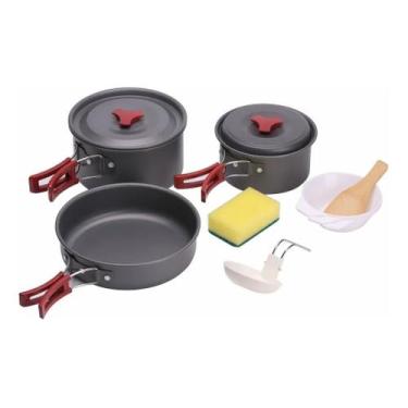 Imagem de Conjunto De Panelas Para Camping Kit Gourmet 9 Peças - Nautika