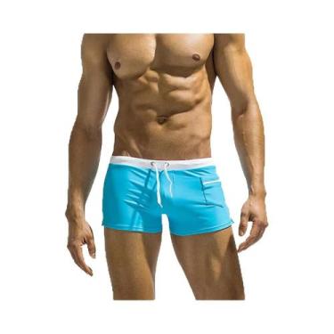 Imagem de Shorts de Praia Masculinos - Roupa de Banho Respirável e de Secagem Rá
