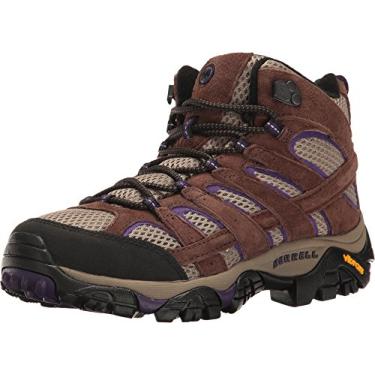 Imagem de Merrell Bota feminina Moab 2 Vent Mid para caminhada, Suporte/roxo, 35