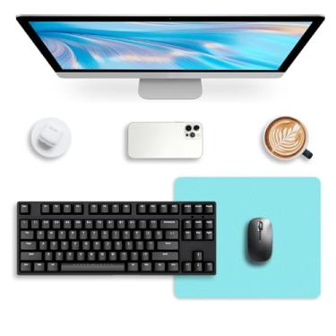 Imagem de Protetor de mesa de couro, tapete de escritório, tapete de mouse grande, borrão de couro PU antiderrapante, almofada de mesa para laptop, impermeável, tapete de teclado de mesa para escritório