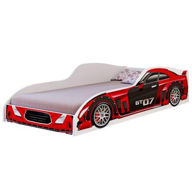 Imagem de Cama Infantil Carro Gt Funcional Design Moderno E Seguro Vermelho