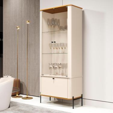 Imagem de Cristaleira Nova Orleans Off White Nature Preto