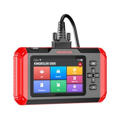 Imagem de KINGBOLEN Scanner de carro OBD2 S800, ferramenta de diagnóstico OBD2 com 15 reinicializações, serviço de aceleração de freio a óleo, leitor de código de transmissão SRS ABS do motor, teste de bateria