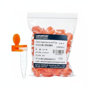 Imagem de Clipes de tubo de centrífuga, grampos de tubo EP de 0,5 ml, pacote com 50, seguro para autoclave