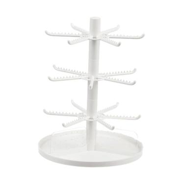 Imagem de FashionCha Expositor de Joias Multifuncional com Bandeja para Guardar Colares, Anéis E Pulseiras, para Colocar Sobre Uma Mesa Ou, 3 níveis
