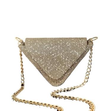 Imagem de Mini Bag de Glitter Bolsa Feminina Transversal(Glitter dourada)