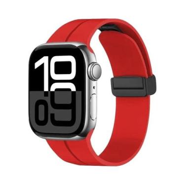 Imagem de Pulseira Magnética De Silicone Para Apple Watch De 46mm 45mm 44mm 49mm