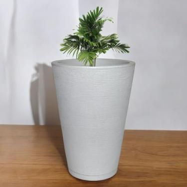 Imagem de Vaso Planta Flor Decorativo Jardim Polietileno Coluna Redonda 49x35 (Cinza)