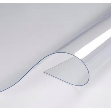 Imagem de Toalha Forro Plástico Transparente PVC Impermeável Ideal Para Mesas de 4 Lugares - 1,40 x 1,40 Metro