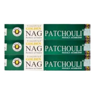 Imagem de Incenso Massala Vijayshree Golden Nag Patchouli 3un.15g