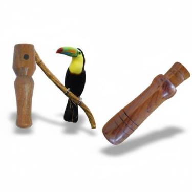 Imagem de 2 Apitos Premium Marrecao Apito Madeira Profissional Tucano - Mundo do