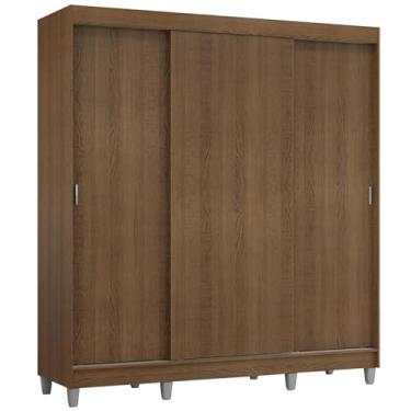 Imagem de Guarda-roupa Casal com Pés 3 Portas de Correr Reno Madesa R