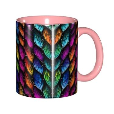 Imagem de Zeraoke Canecas de café criativas com estampa em escala de dragão, personalizadas, presente para família, tamanho de 325 ml, unissex