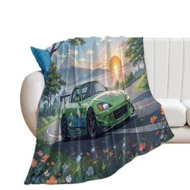 Imagem de HouLaiZhe Cobertor super macio de flanela JDM S2000 Mount Fuji, Cobertores leves de resfriamento para sofá-cama, cadeira, sofá, carro, viagens ao ar livre, leve, quente, 101,6 x 152,4 cm