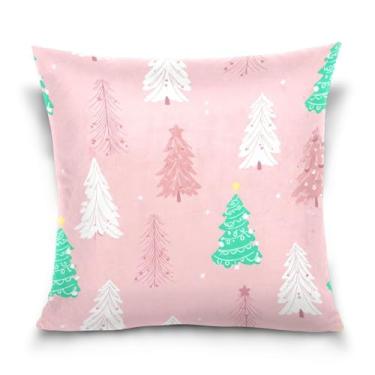 Imagem de Wassud Capas de almofada, árvores de Natal, 45,7 x 45,7 cm, capa decorativa para sofá, sofá, casa, casa de fazenda, decoração de quarto #97