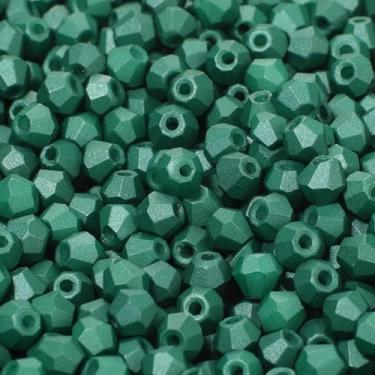 Imagem de Song Xi 1000 peças de contas de vidro verde de Natal de 4 mm para fabricação de joias, contas de cristal bicone facetadas espaçadoras para pulseira, brincos, colar, artes e artesanato, faça você mesmo