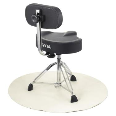 Imagem de PATIKIL Tapete de cadeira de escritório de 89,9 cm, tapete redondo para cadeira de mesa, protetor de piso rígido, antiderrapante, tecido de poliéster para computador, cadeiras giratórias, tapetes de