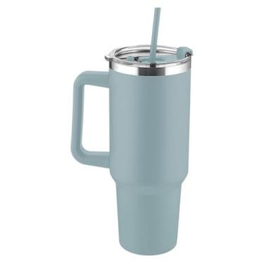 Imagem de Garrafa Canecão Inox 1300ml – Parede Dupla com Alça e Canudo