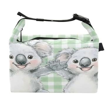 Imagem de STAYTOP Lancheira Two Happy Koala com fivela de alça, lancheira isolada para meninos e meninas, lancheira térmica para trabalho escolar