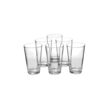 Imagem de Conjunto 6 Copos de Vidro Lake, 300ml, Transparente, 11cm Altura x 7,8cm Diâmetro