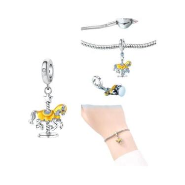 Imagem de Pingentes De Carrossel De Separação Em Cor Prata Para Confecção De Joi