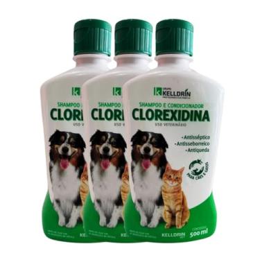 Imagem de Kit 3 Shampoo 5 em 1 500ml Antisséptico Pele Sensível Cães e Gatos