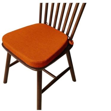 Imagem de Yadlan Almofadas para cadeira de sala de jantar, almofadas para cadeiras de cozinha antimanchas, com laços antiderrapantes, almofada de assento macia para banquinho, jardim E4 40 x 38 x 33 * 8 cm