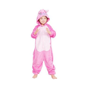 Imagem de Pijamas Kigurumi De Cartoon Stitch Para Crianças, Macacões De Anime Co