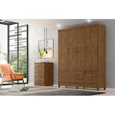Imagem de Guarda-Roupa Ms912 912331 Castanho Wood - Moval Móveis