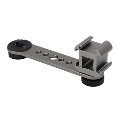 Imagem de Acouto Suporte Triplo de Sapata Fria, Suporte de Liga de Alumínio para Microfone, Adaptador, tripé, Estabilizador de monopé, Triplo de Sapata Fria, Luz de Led para Câmera (Cinza Escuro)